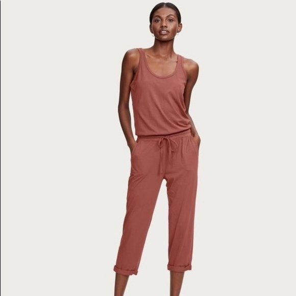 Michael Stars Pants - Michael Stars Los Angeles Theo Tank Jumpsuit Medium in Flame